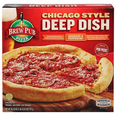 Brew Pub Chicago Style Deep Dish Sausage And Pepperoni Pizza 26.35 Oz - 26.35OZ - Image 3