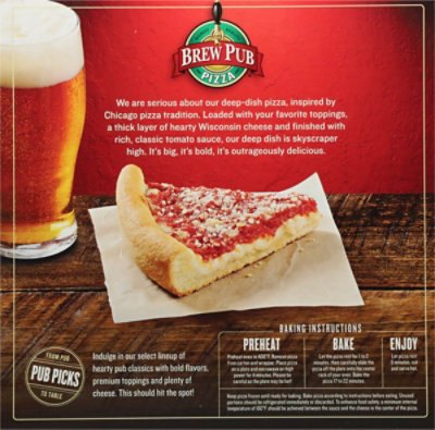 Brew Pub Chicago Style Deep Dish Cheese Pizza 26.6 Oz - 26.6 OZ - Image 6