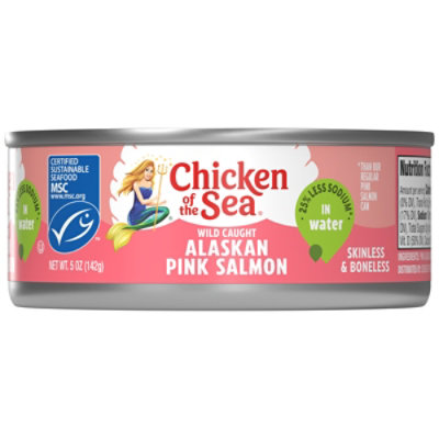 Chicken of the Sea 25% Less Sodium Wild Caught Alaskan Pink Salmon - 5 Oz - Image 2