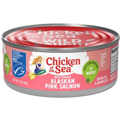 Chicken of the Sea 25% Less Sodium Wild Caught Alaskan Pink Salmon - 5 Oz - Image 1