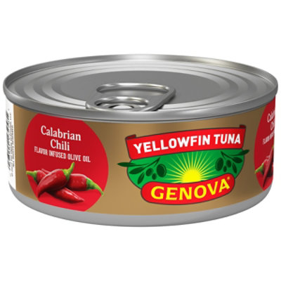 Genova Yellowfin Solid Light Tuna In Calabrian Chili Olive Oil 5 Ounces - 5 OZ - Image 8