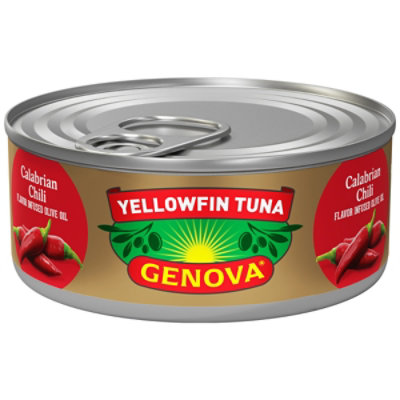 Genova Yellowfin Solid Light Tuna In Calabrian Chili Olive Oil 5 Ounces - 5 OZ - Image 1