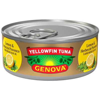 Genova Premium Yellowfin Tuna in Lemon and Herbes de Provence Infused Olive Oil - 5 Oz - Image 1
