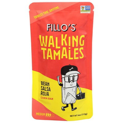 Fillos Bean Salsa Roja Tamale - 4 OZ - Image 1