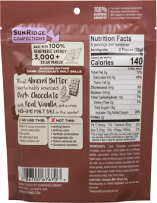 Sunridge Farms Malt Ball Dark Chocolate - 6 OZ - Image 6