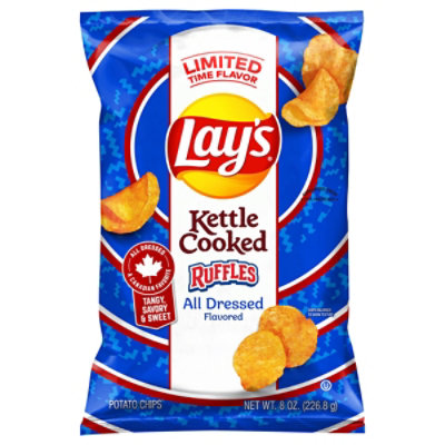 Lays Kettle Cooked All Dressed 8oz - 8 OZ - Image 1