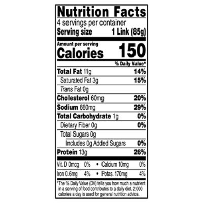 Aidells Savory Applewood Smoked Chicken Sausage 4ct, 12 Oz - 12 OZ - Image 3