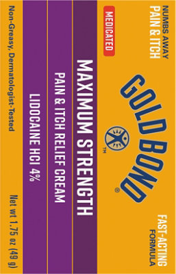 Gold Bond Medicated Max Strength Pain & Itch Cream 1.75 Oz Tube - 1.75 OZ - Image 7