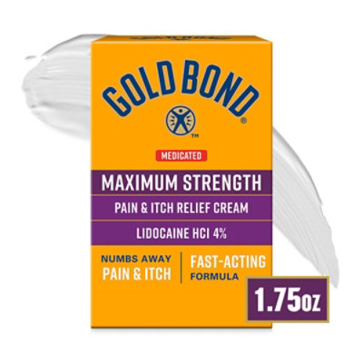 Gold Bond Medicated Max Strength Pain & Itch Cream 1.75 Oz Tube - 1.75 OZ - Image 1