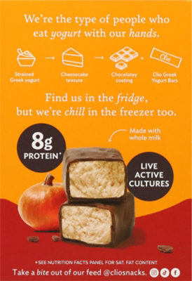 Clio Bars Yogurt Pumpkin Spice Chocolate - 7.05 OZ - Image 5