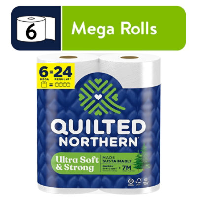 Quilted Northern Ultra Soft & Strong Toilet Paper, 6 Mega Rolls - 6 RL - Image 1