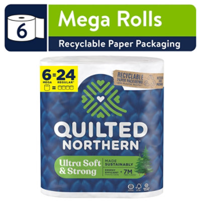 Quilted Northern Ultra Soft & Strong Toilet Paper, 6 Mega Rolls - 6 RL - Image 2