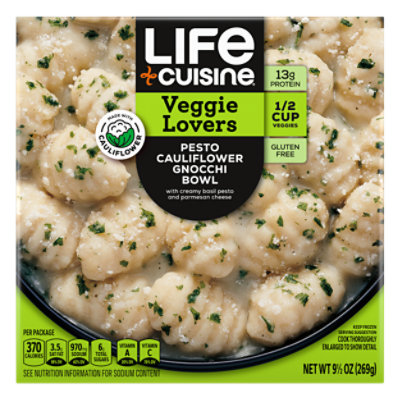 LIFE CUISINE Cauliflower Gnocchi Frozen Meal - 9.5oz - Image 1