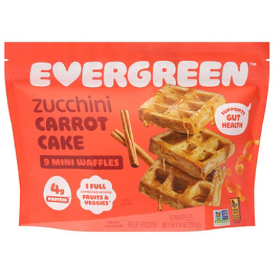 Evergreen Waffles Zucchini And Carrot Frozen - 9 OZ - Kings Food Markets
