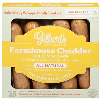 Gilberts Farmhouse Cheddar Chicken Sausage, 10 Oz - 10 OZ - Image 3