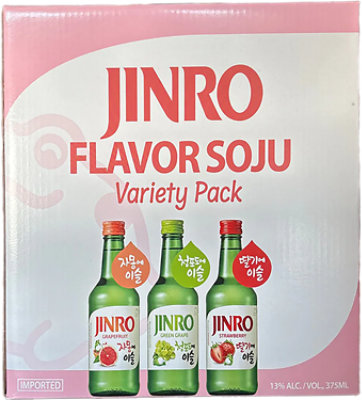Jinro Flavor Soju Variety Pack - 6-375 Ml - Image 1