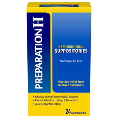 Preparation H Cocoa Butter Suppositories - 24 Count - Image 1