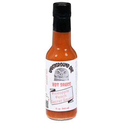 Underground Owl Hot Sauce Pineapple Peach Secret Sauce Hot Sauce Bottle - 5 Oz - 5 OZ - Image 3