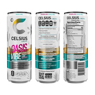 Celsius Live Fit Oasis Vibe - 12 Fl. Oz. - Image 2