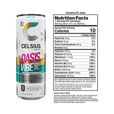 Celsius Live Fit Oasis Vibe - 12 Fl. Oz. - Image 3