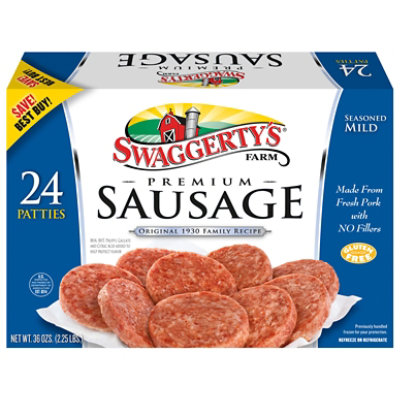 Swaggertys Farm Breakfast Mild Sausage Patties - 36 OZ - Image 3