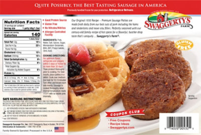 Swaggertys Farm Hot Sausage Patties 24 Count - 36 Oz - Image 7