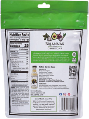 BRIANNAS Parmesan And Fine Herbs Croutons - 5 Oz - Image 6