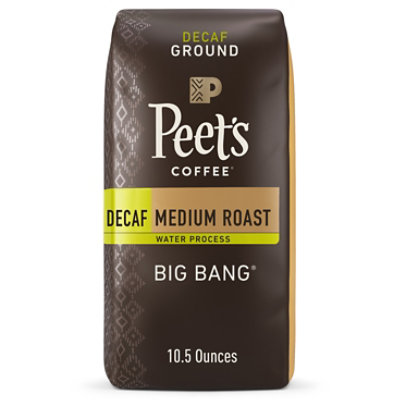 Peet's Coffee Big Bang Decaffeinated Medium Roast Ground Coffee - 10.5 Oz - Image 1