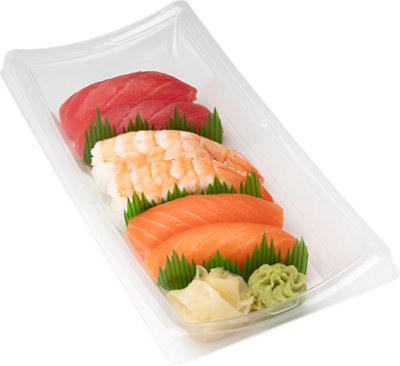 ZENSHI Salmon Shrimp Tuna Marina Plate* - 6 Count (Available After 11 AM) - Image 1