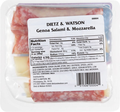 Dietz & Watson Genoa Salami & Mozzarella Cheese Panino Stick - 3 OZ - Image 6