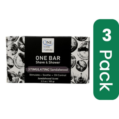 One With Nature - One Bar Stimulatng Sndlwd - 3.5 oz (Pack of 3) - Image 1