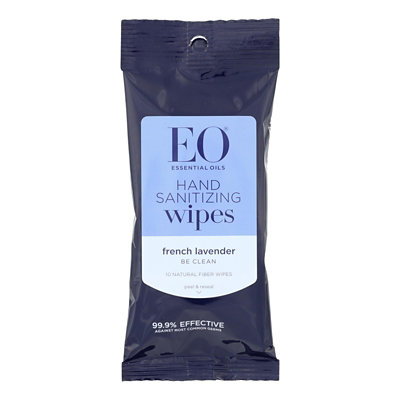 EO Products - Hand Sanitizer Wipes Display Center - Lavender - 10 Pack (Pack of 6) - Image 1