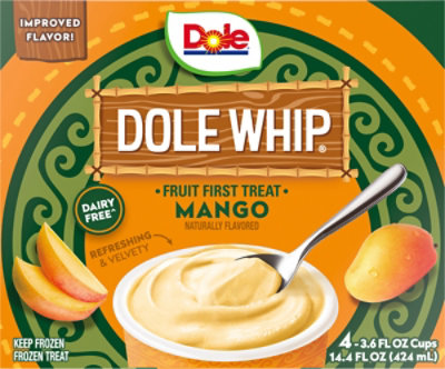 Dole Whip Mango Frozen Treat Cups 4-3.6 Fluid Ounces, 14.4 Fz - 4-3.6FZ - Image 2