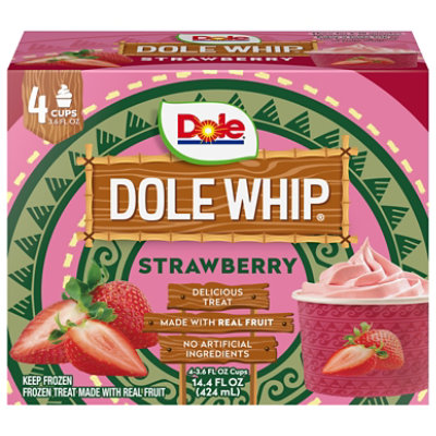 Dole Whip Strawberry Frozen Treat Cups 4-3.6 Fz, 14.4 Fz - 4-3.6 FZ - Image 3