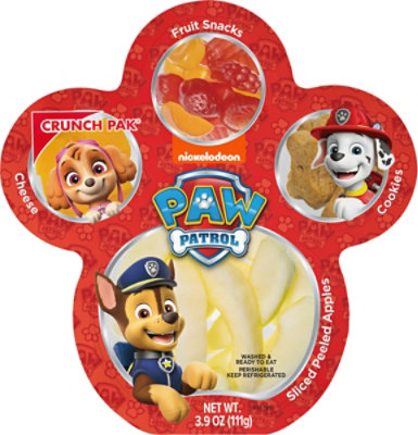 Paw Patrol Sliced Apples Cheese Fruit Snack And Cookies - 3.9 OZ - Image 1