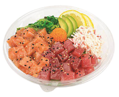 ZENSHI Salmon Tuna Big Wave Poke Bowl - 15.6 Oz - Image 1