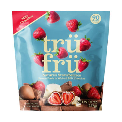 Tru Fru Whole Strawberries In Wht & Mlk Choc, 8oz - 8 OZ - Image 1