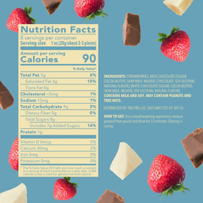 Tru Fru Whole Strawberries In Wht & Mlk Choc, 8oz - 8 OZ - Image 2