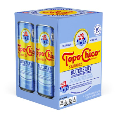 Topo Chico Sabores Blueberry 4-12fz - 4-12 FZ - Image 1