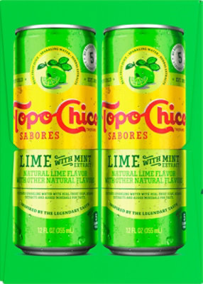 Topo Chico Sabores Lime Mint 4-12fz - 4-12 FZ - Image 1