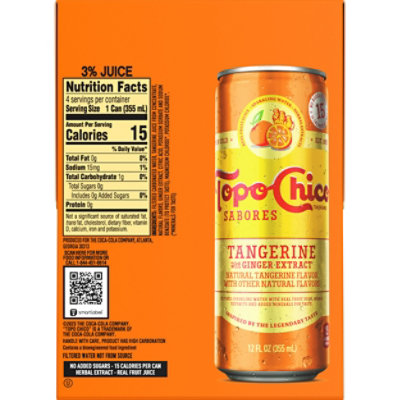 Topo Chico Sabores Tangerine Ginger 4-12fz - 4-12 FZ - Image 5