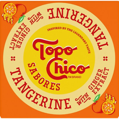 Topo Chico Sabores Tangerine Ginger 4-12fz - 4-12 FZ - Image 1