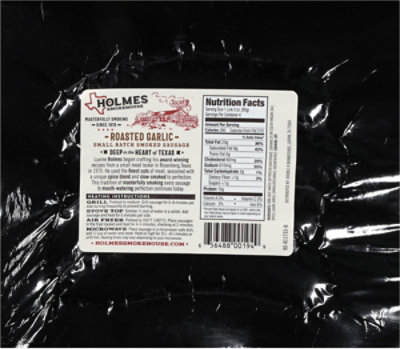 Holmes Smokehouse Pecan Smoked Garlic Sausage Links 12 Oz - 12 OZ - Image 5