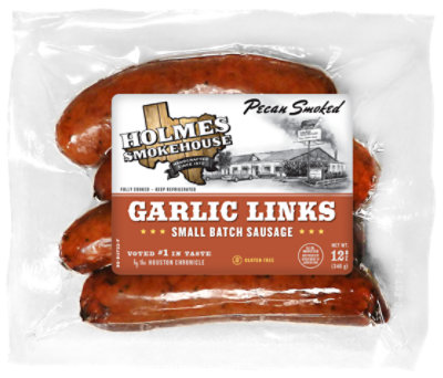 Holmes Smokehouse Pecan Smoked Garlic Sausage Links 12 Oz 12 OZ safeway