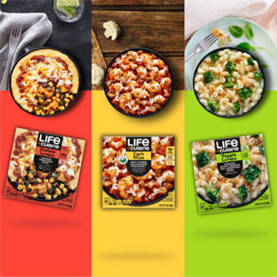 LIFE CUISINE Meat Lovers Cauliflower Pizza Frozen Meal Bowl 10 Oz