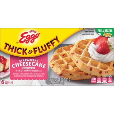 Kellogg's Eggo Waffles Thick & Fluffy Strawberry Cheesecake 11.6oz - 11.6 OZ - Image 6