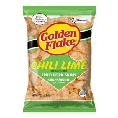 Golden Flake Chili Lime Pork Rind 4oz - 4 OZ - Image 2