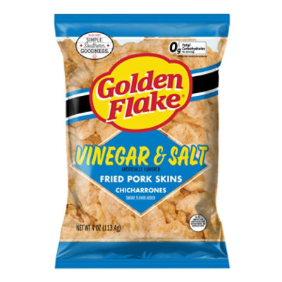 Golden Flake Vinegar & Salt Pork Rind 4oz - 4 OZ - Image 1