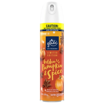 Glade Golden Pumpkin And Spice Air Freshener Aerosol Room Spray - 8.3 Oz - Image 1