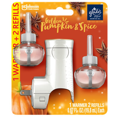 Glade Golden Pumpkin And Spice Plugins Scented Oil 1 Warmer 2 Refills - 0.67 Fl. Oz. - Image 2